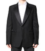 Blazer simple boutonnage en laine noire Dolce &amp; Gabbana