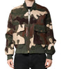 Dolce & Gabbana Multicolor Cotton Bomber Full Zip Jacket