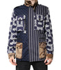 Dolce & Gabbana Multicolor Cotton Logo Patchwork Coat Jacket