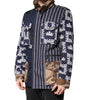 Dolce & Gabbana Multicolor Cotton Logo Patchwork Coat Jacket