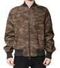 Dolce & Gabbana Brown Camouflage Bomber Full Zip Jacket