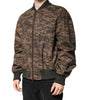 Dolce & Gabbana Brown Camouflage Bomber Full Zip Jacket