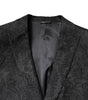 Dolce & Gabbana Black Floral Jacquard Coat Jacket Blazer