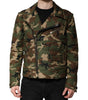 Dolce & Gabbana Multicolor Camouflage Nylon Biker Jacket