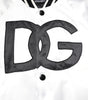 Dolce & Gabbana White DG Logo Polyester Jersey Bomber Jacket