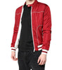 Dolce & Gabbana Red White Nylon Full Zip Men Bomber Jacket