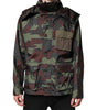 Dolce & Gabbana Multicolor Camouflage Button Hooded Jacket