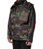 Dolce & Gabbana Multicolor Camouflage Button Hooded Jacket