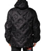 Dolce & Gabbana Black Hooded Parka Coat Winter Jacket