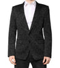 Dolce & Gabbana Black MARTINI Brocade Single Breasted Blazer