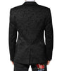 Dolce & Gabbana Black MARTINI Brocade Single Breasted Blazer