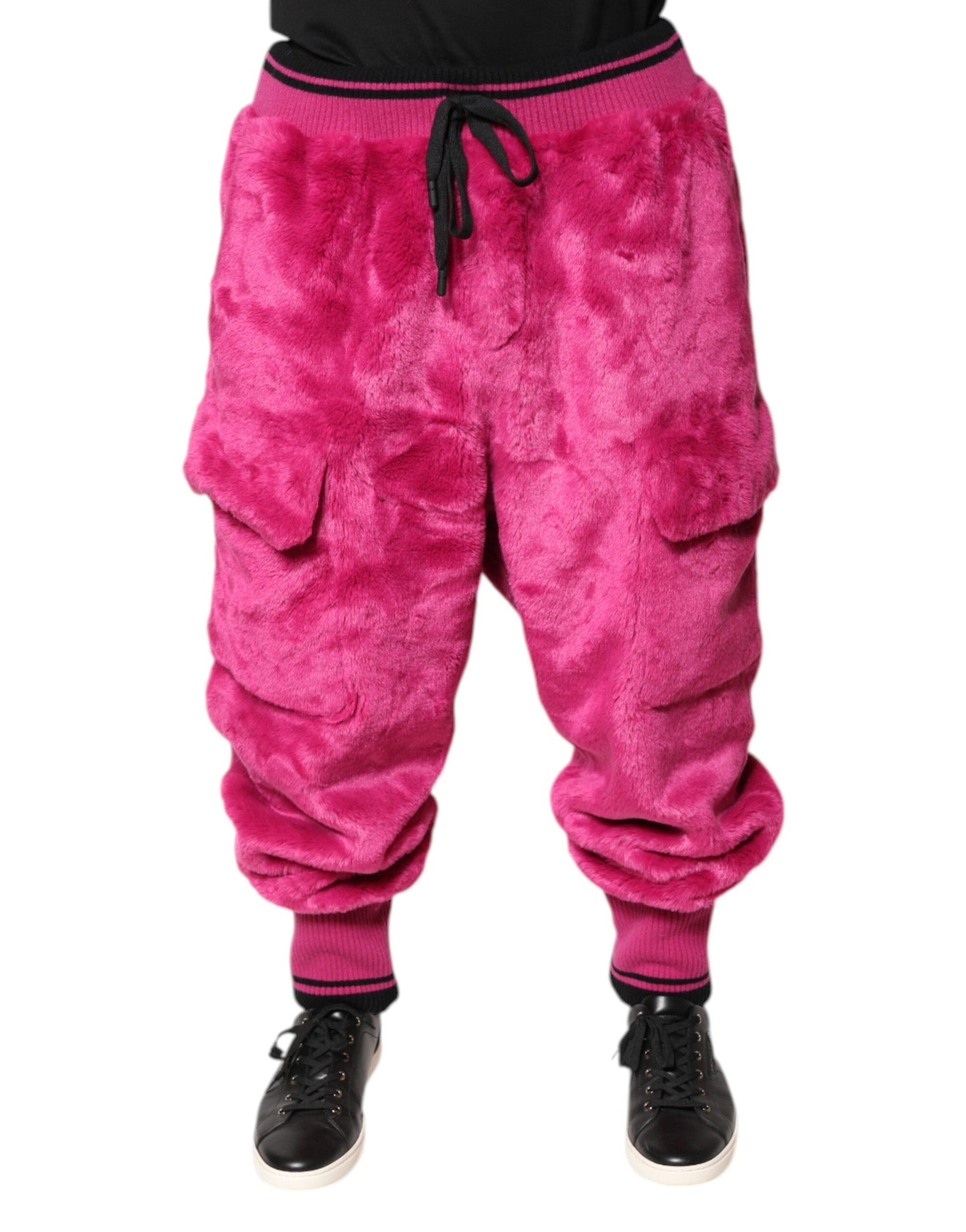 Pantalon de jogging cargo en acrylique rose Dolce &amp; Gabbana