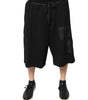 Dolce & Gabbana Black Cotton Men Cargo Sweatshorts Shorts