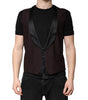 Dolce & Gabbana Maroon Wool Waistcoat Dress Formal Vest