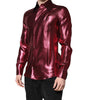 Dolce & Gabbana Metallic Red Cotton GOLD Dress Formal Shirt