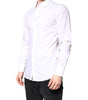 Dolce & Gabbana White Cotton GOLD Dress Formal Collared Shirt