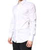 Dolce & Gabbana White Cotton GOLD Dress Formal Collared Shirt