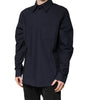 Dolce & Gabbana Camisa Manga Larga Algodón Azul Oscuro
