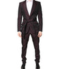 Dolce & Gabbana Maroon Single Breasted Formal 2 Piece Suit