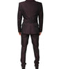 Dolce & Gabbana Maroon Single Breasted Formal 2 Piece Suit