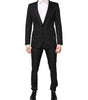 Costume deux pièces formel noir à simple boutonnage Dolce &amp; Gabbana