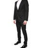 Costume deux pièces formel noir à simple boutonnage Dolce &amp; Gabbana
