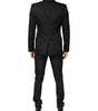 Costume deux pièces formel noir à simple boutonnage Dolce &amp; Gabbana