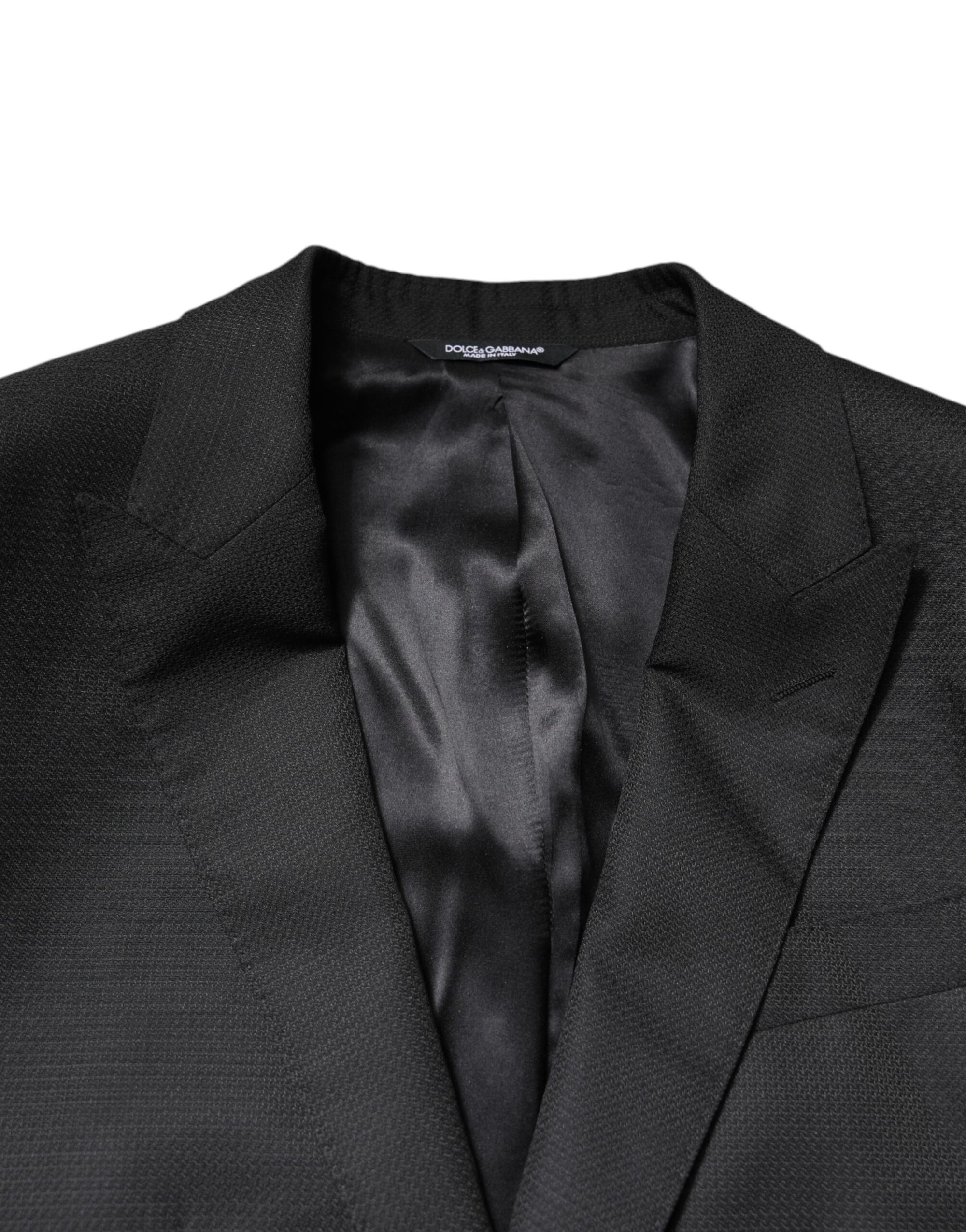Costume deux pièces formel noir à simple boutonnage Dolce &amp; Gabbana