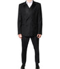 Dolce & Gabbana Black Double Breasted Formal 3 Piece Suit