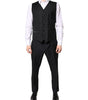 Dolce & Gabbana Black Double Breasted Formal 3 Piece Suit