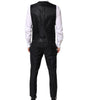 Dolce & Gabbana Black Double Breasted Formal 3 Piece Suit