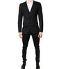 Dolce & Gabbana Black Single Breasted Formal Blazer with Vest