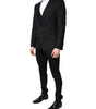 Dolce & Gabbana Black Single Breasted Formal Blazer with Vest