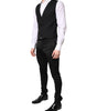 Dolce & Gabbana Black Single Breasted Formal Blazer with Vest