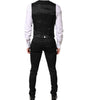 Dolce & Gabbana Black Single Breasted Formal Blazer with Vest