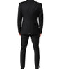 Costume 2 pièces simple boutonnage en laine noire Dolce &amp; Gabbana