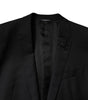 Costume 2 pièces simple boutonnage en laine noire Dolce &amp; Gabbana