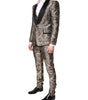 Costume 3 pièces simple boutonnage en jacquard multicolore Dolce &amp; Gabbana