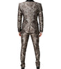 Costume 3 pièces simple boutonnage en jacquard multicolore Dolce &amp; Gabbana