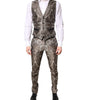 Costume 3 pièces simple boutonnage en jacquard multicolore Dolce &amp; Gabbana