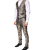 Costume 3 pièces simple boutonnage en jacquard multicolore Dolce &amp; Gabbana