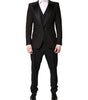 Costume formel 3 pièces noir à boutonnage simple Dolce &amp; Gabbana