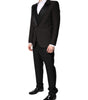 Costume formel 3 pièces noir à boutonnage simple Dolce &amp; Gabbana