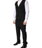Costume formel 3 pièces noir à boutonnage simple Dolce &amp; Gabbana