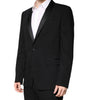 Dolce & Gabbana Black Wool Single Breasted 2 Piece Suit