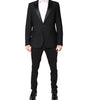 Dolce & Gabbana Black Wool Single Breasted 2 Piece Suit
