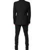 Dolce & Gabbana Black Wool Single Breasted 2 Piece Suit