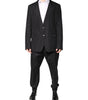 Dolce & Gabbana Black Cotton Single Breasted 2 Piece Suit
