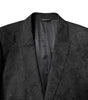 Costume 2 pièces Dolce &amp; Gabbana en jacquard fleuri en polyester noir