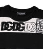 Dolce & Gabbana Black White Logo Print Wool Pullover Sweater
